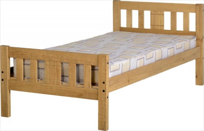 BuBED07  RIO 3' BED - DISTRESSED WAXED PINE