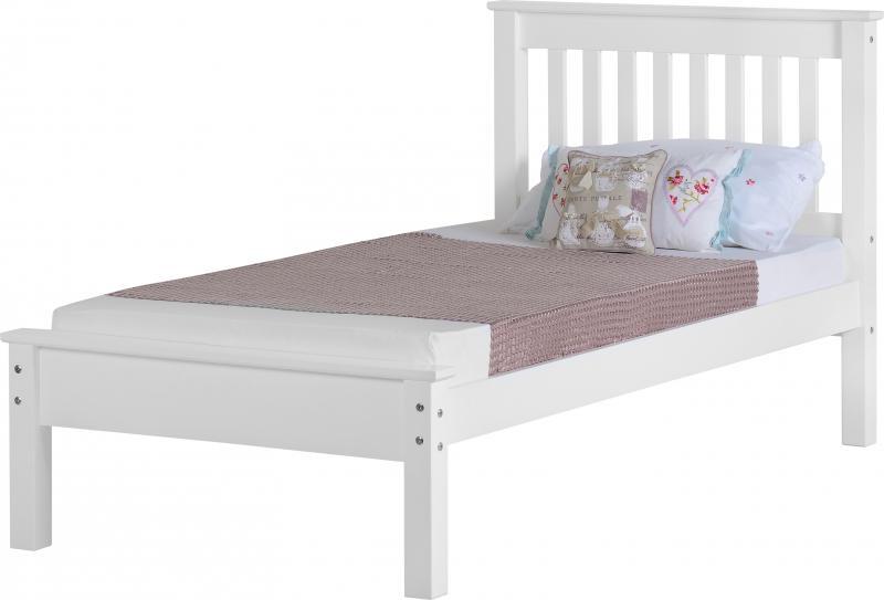 BuBED12  MONACO 3' BED LOW FOOT END - WHITE