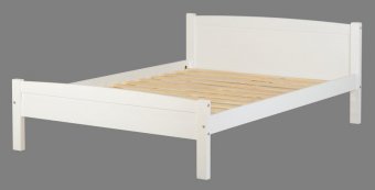 BuBS164  Amber 3Ft Bed in White