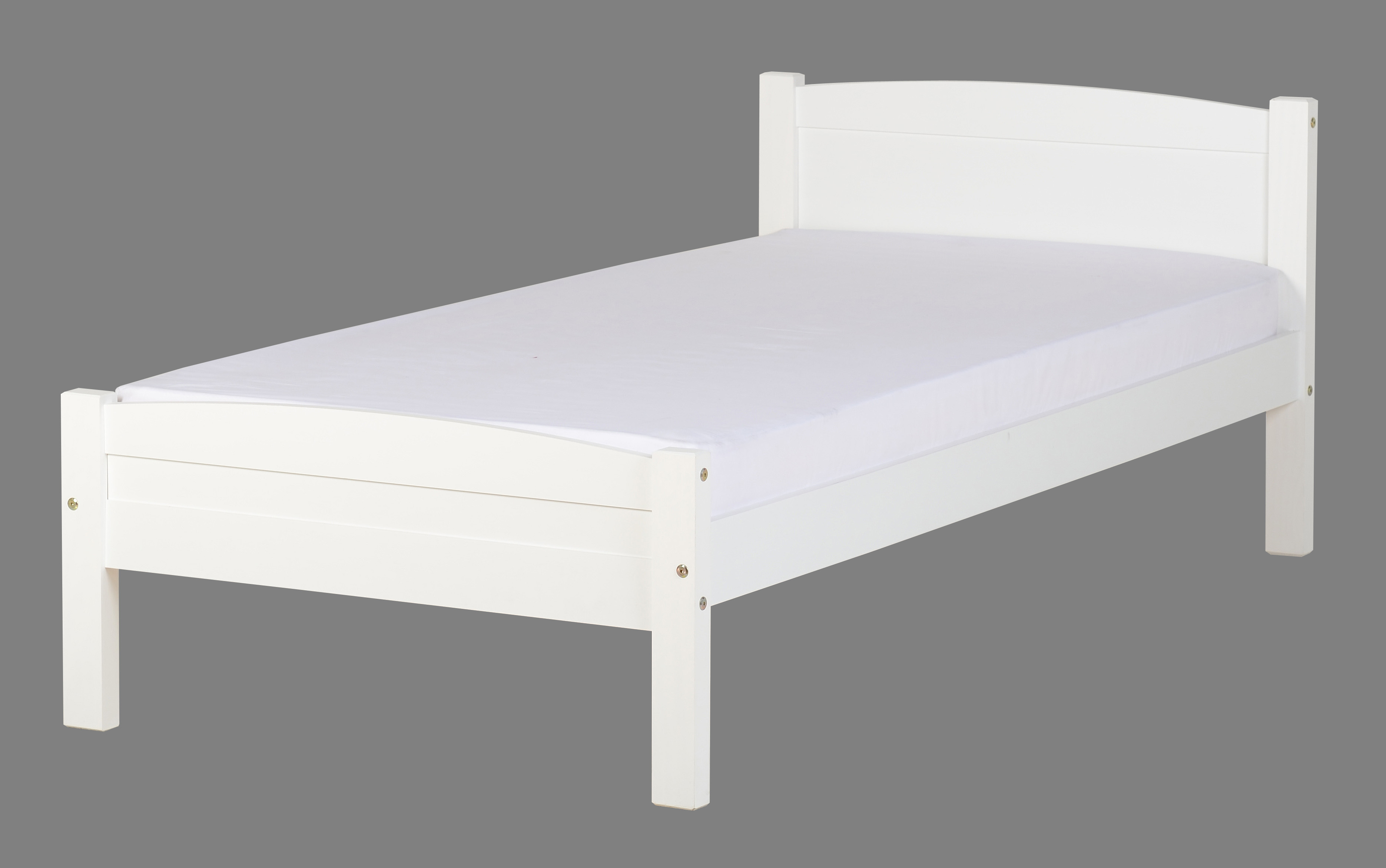 BwBS210  Amber 4Ft6inch Bed in White