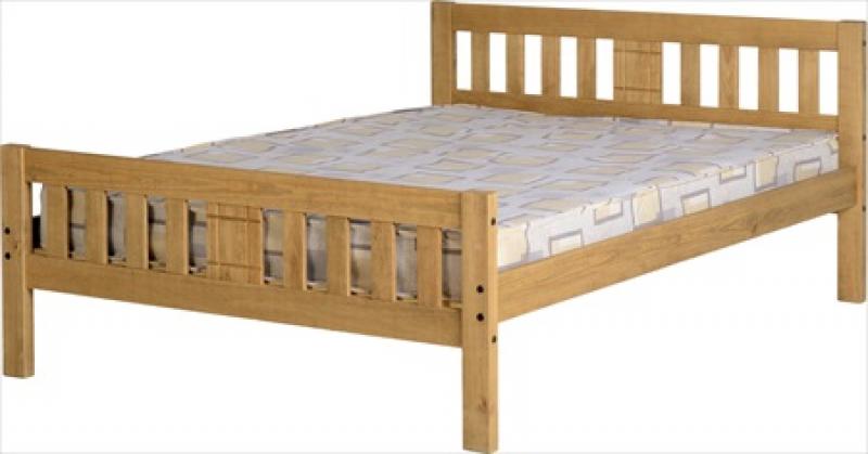 BwBS227  RIO 4'6" BED - DISTRESSED WAXED PINE