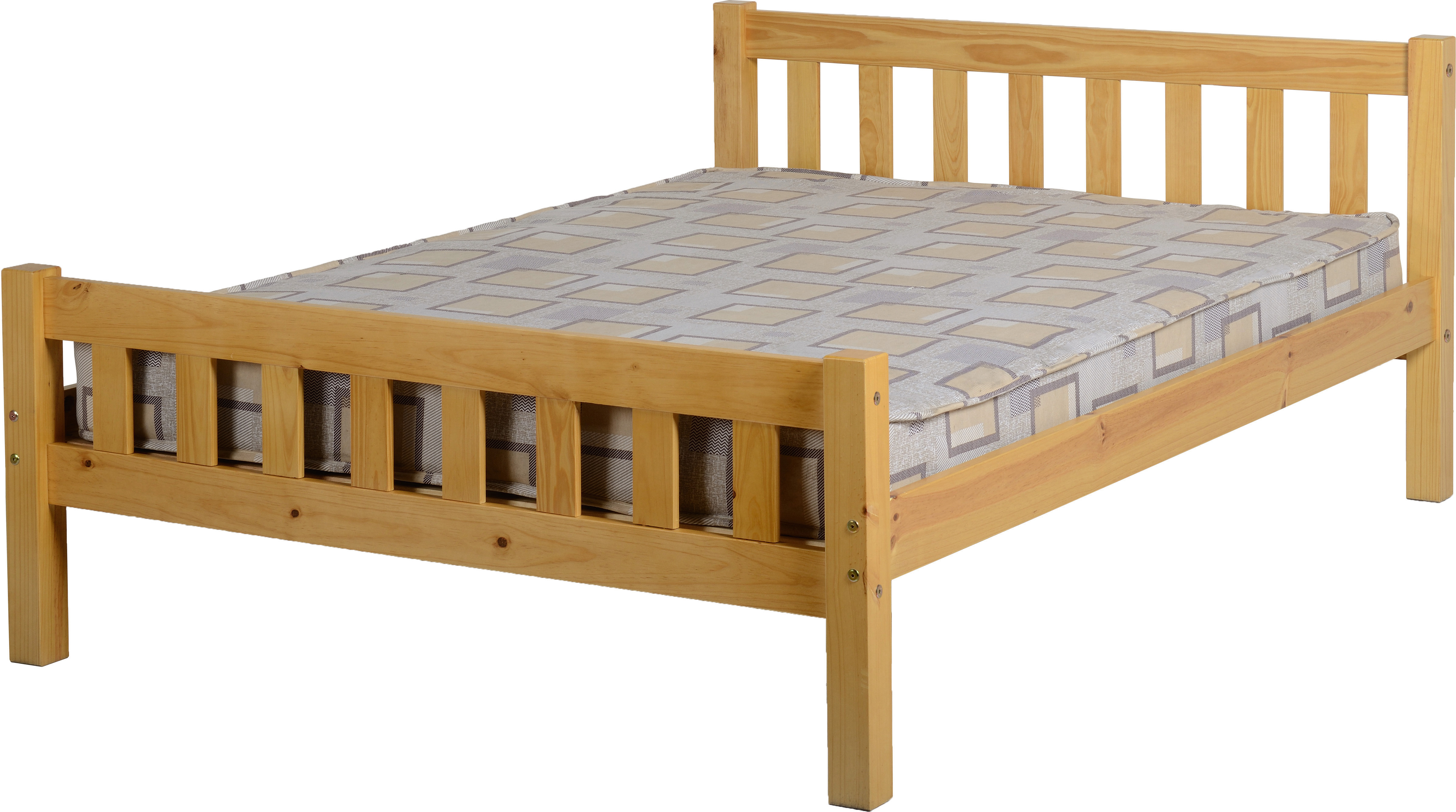 BwBS241  CARLOW 4'6" BED - ANTIQUE PINE