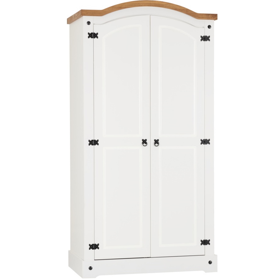 BBS500  Corona 2 Door Wardrobe   in White