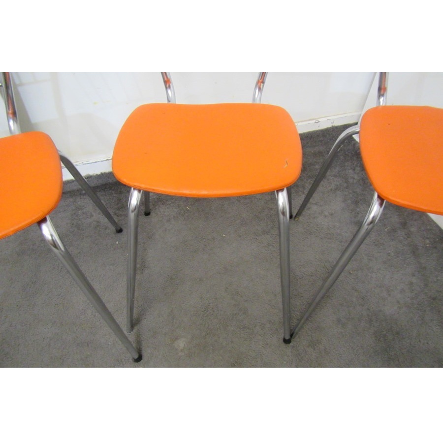 A5838  Set of three retro chairs.