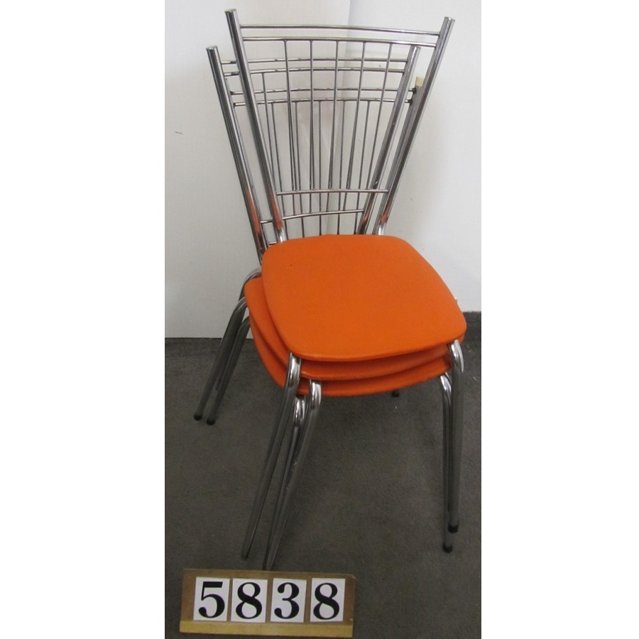 A5838  Set of three retro chairs.