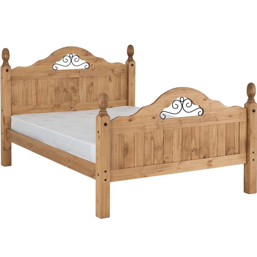 BwBS2246  Corona Scroll 4'6" Bed High Foot End
