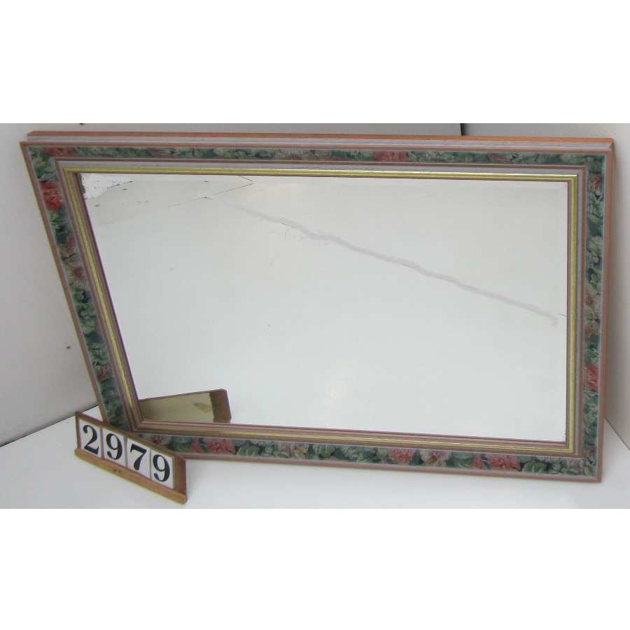 A2979  Floral frame mirror.