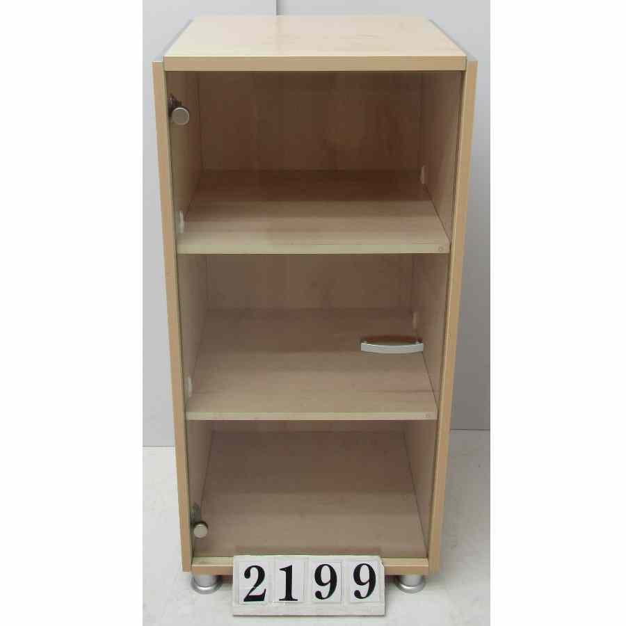 A2199  Storage cabinet with glass doors.