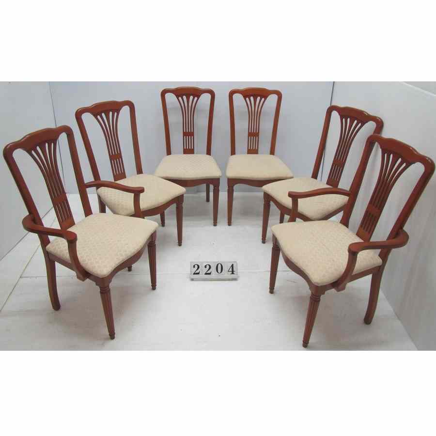 A2204  Set of 6 chairs.