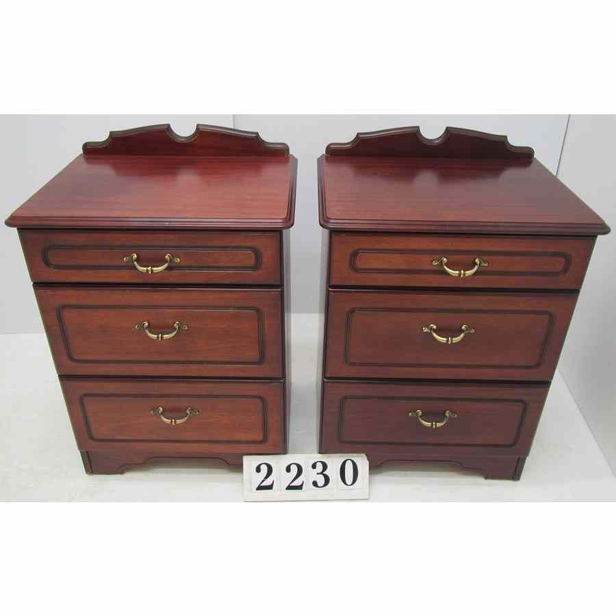 A2230  Pair of large bedside lockers.