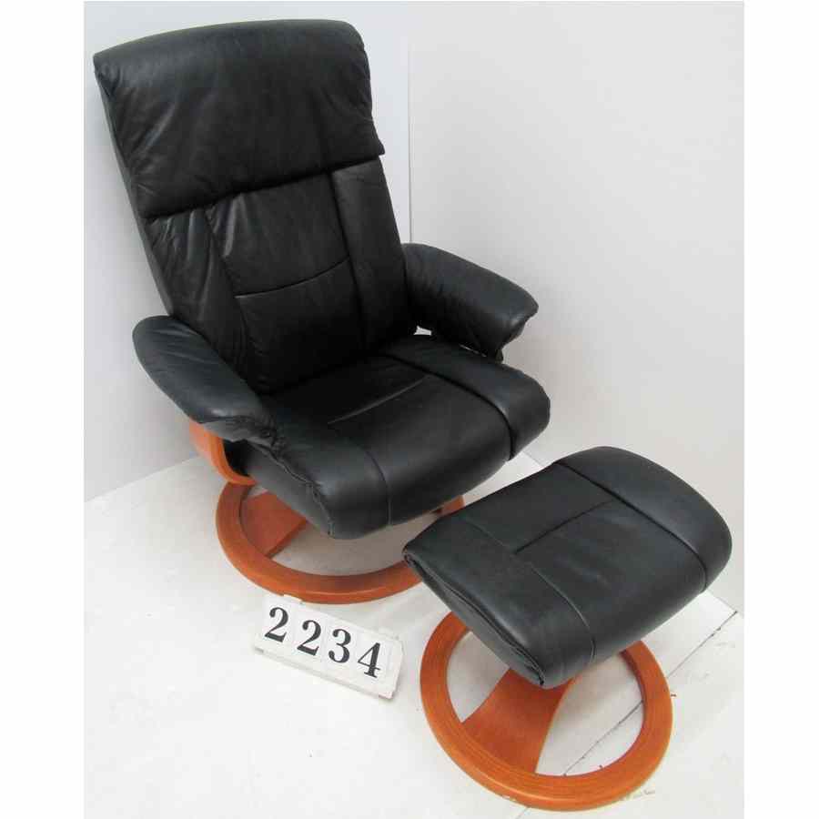 A2234  Reclining armchair with footstool.