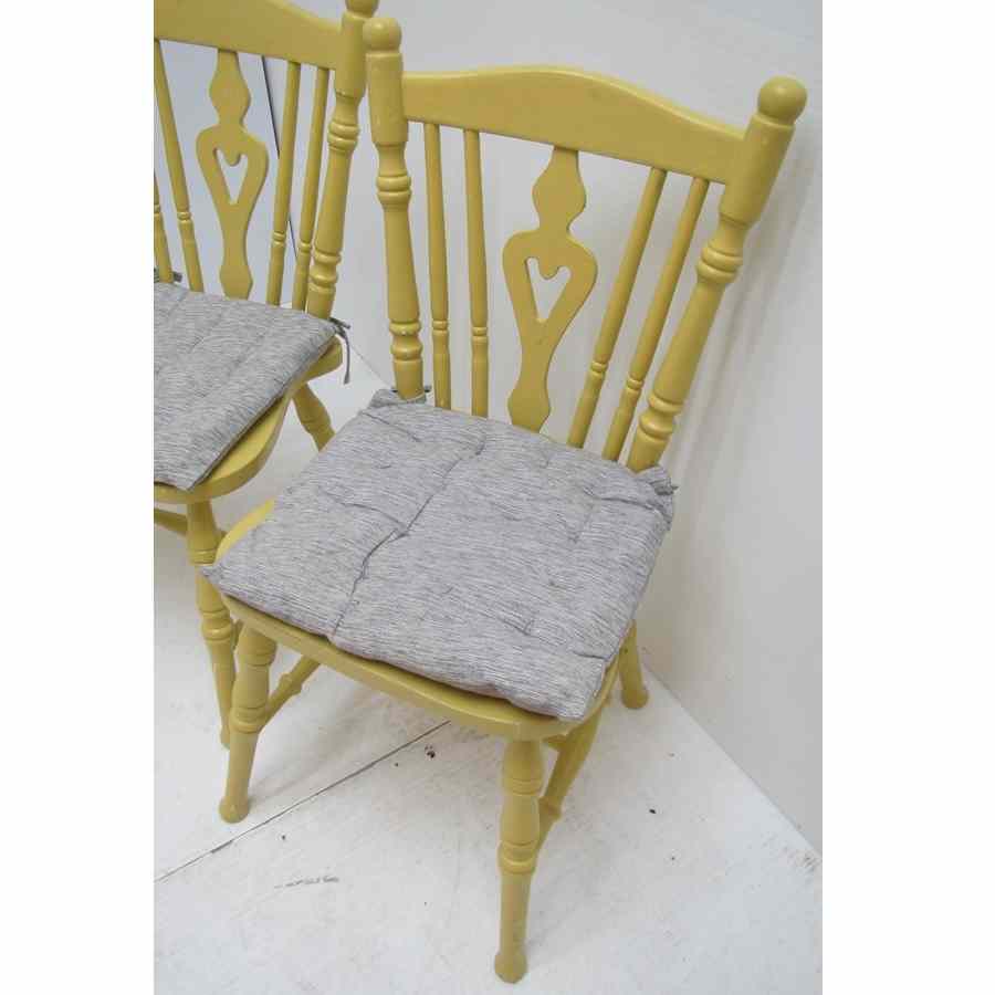 Set of 6 hand painted chairs.