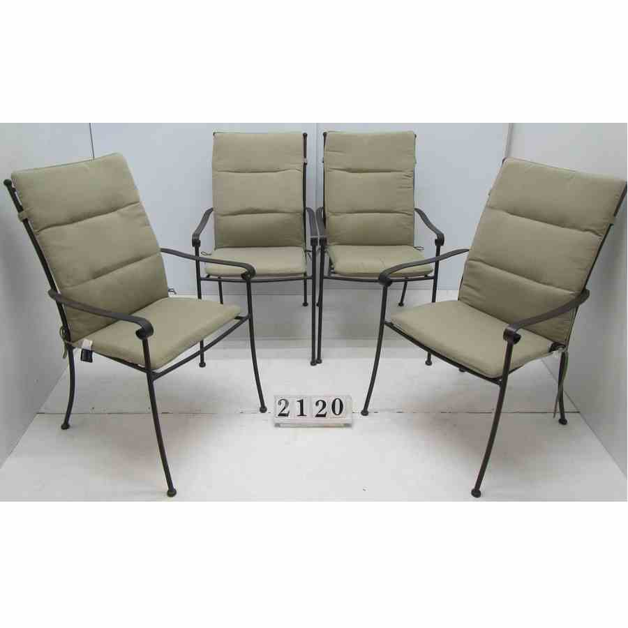 A2120  Set of four garden chairs.