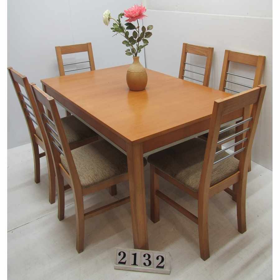 A2132  Table and 6 chairs.