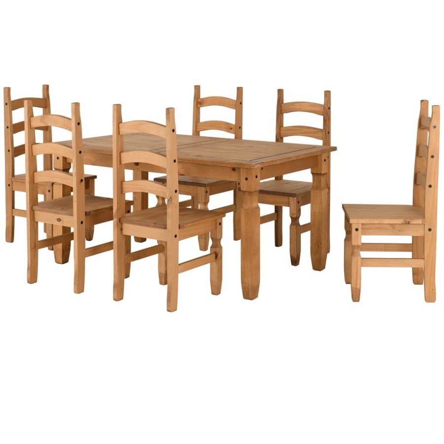 BBS2489  Corona 5' Dining Set with 6 Chairs