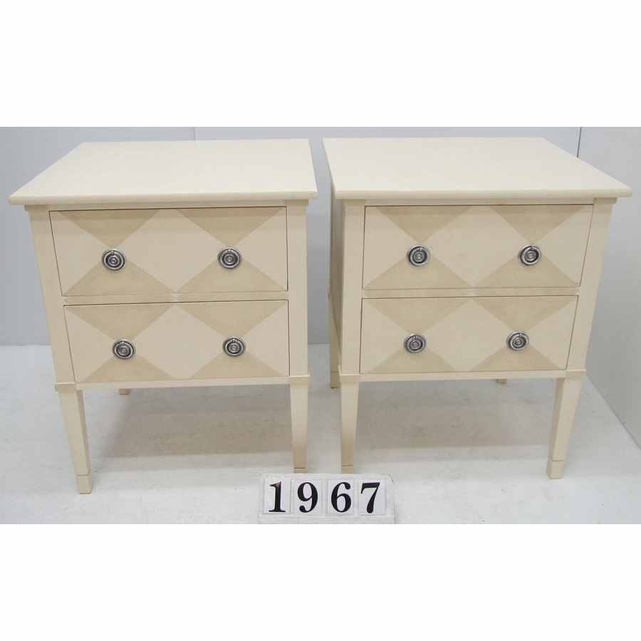 A1967  Pair of large bedside lockers.