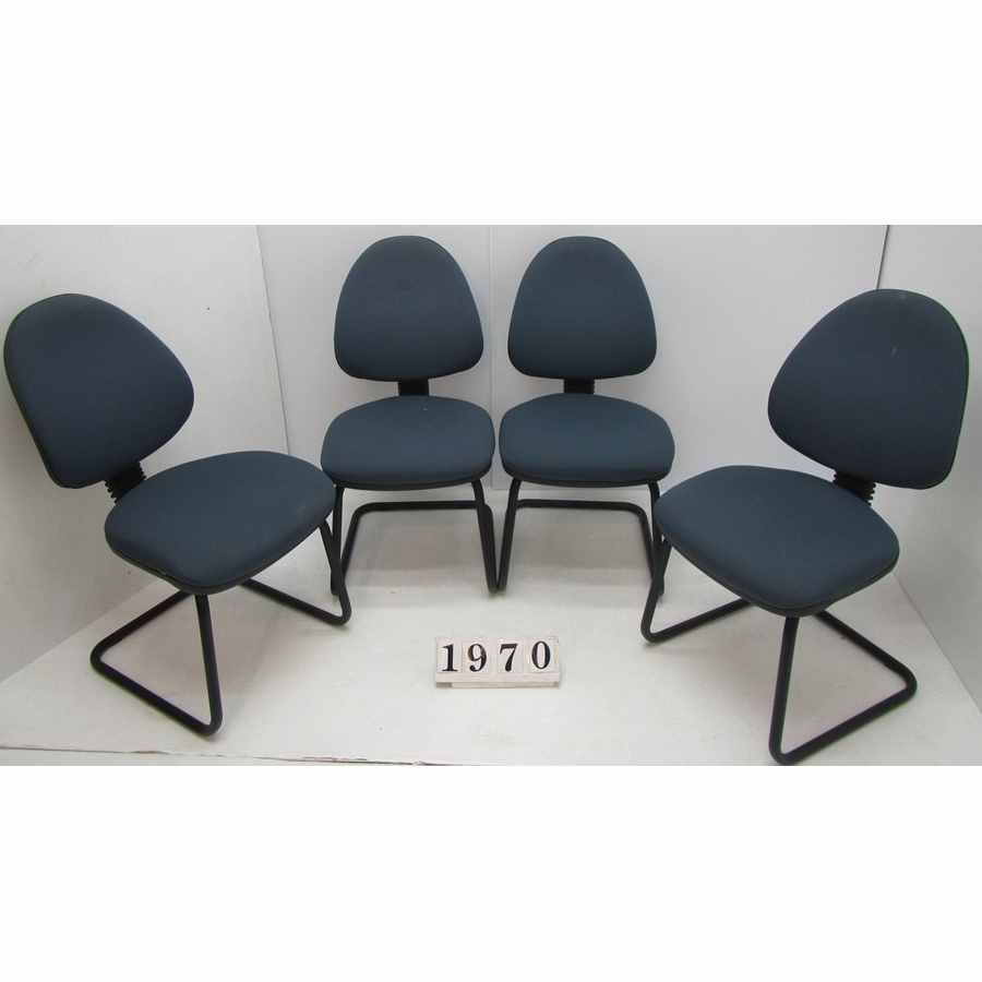 A1970  Set of four budget office chairs.