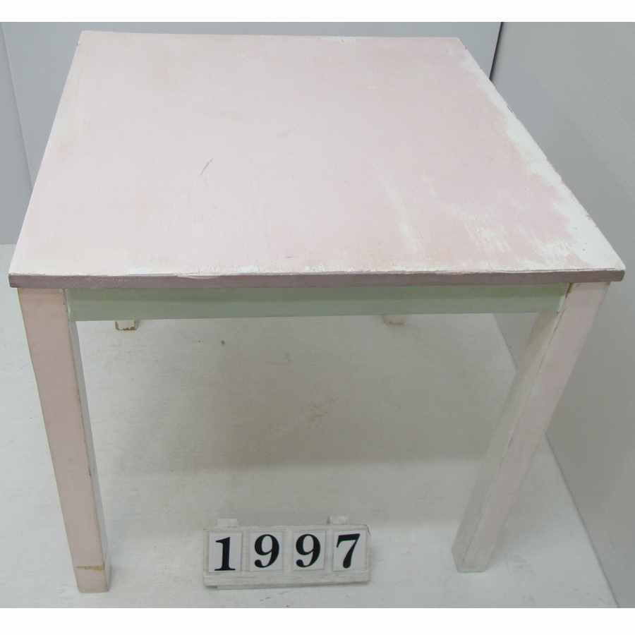 A1997  Shabby chic small table and 2 chairs.