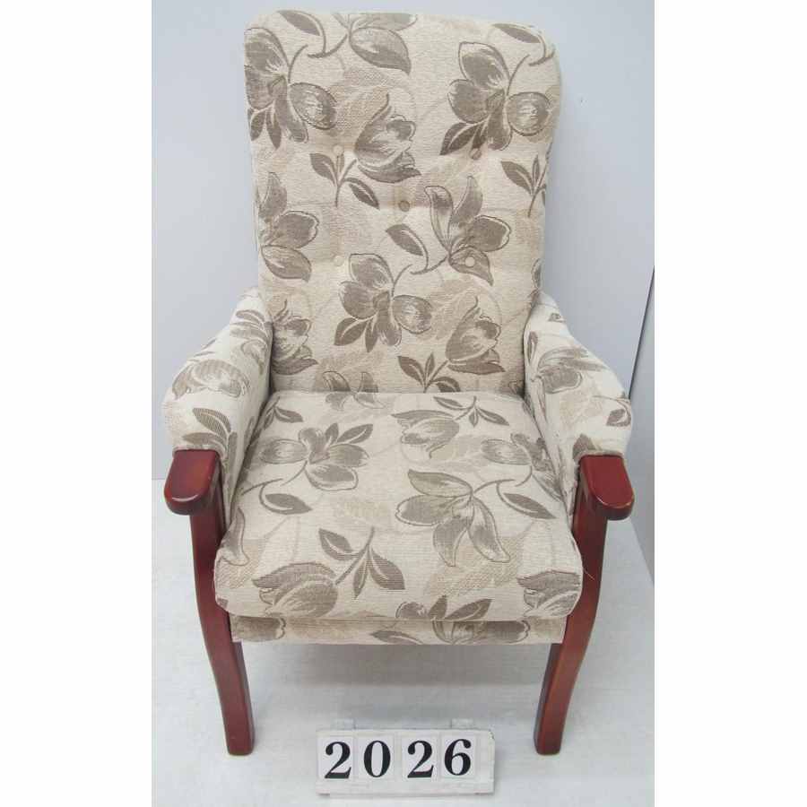 A2026  High back armchair.