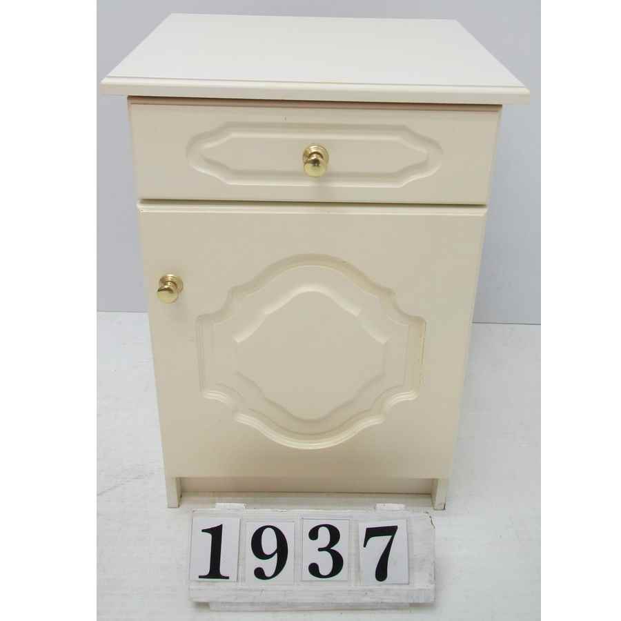 A1937  Cream bedside locker, single.