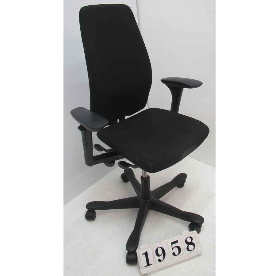 A1958  Black fabric office chair.