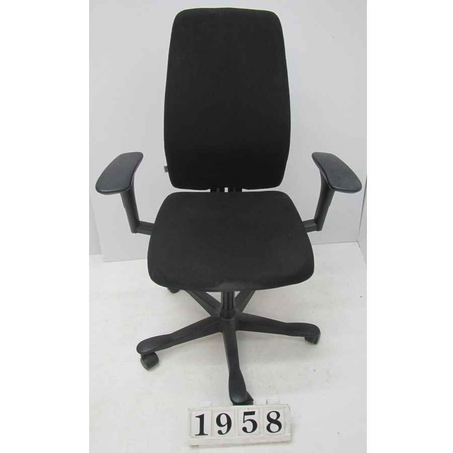 A1958  Black fabric office chair.
