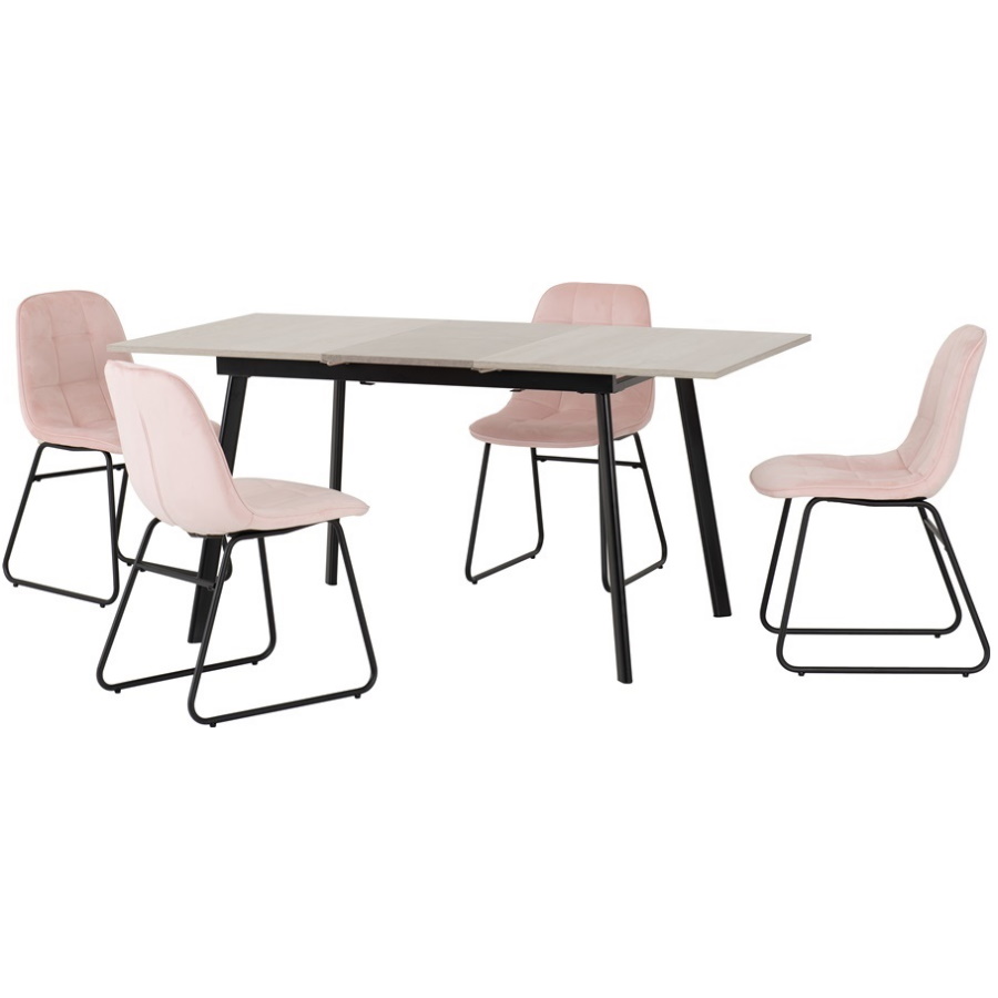 BBS2503  Avery Extending Dining Set with Lukas Chairs