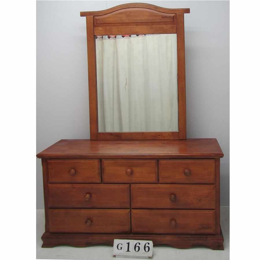 AG166  Large chest of drawers with mirror.