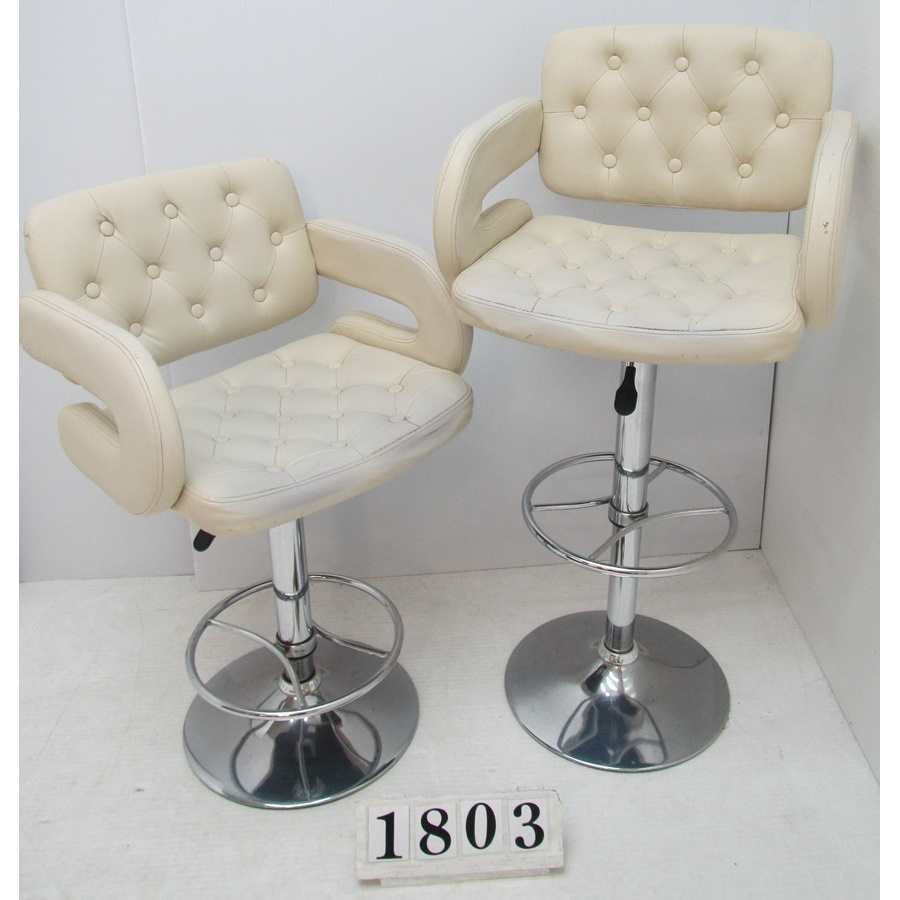 A1803  Pair of budget gas lift stools.