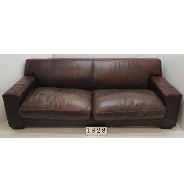 A1828  Very large leather sofa.