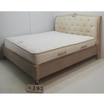 AzG197  French style superking 6ft bed and mattress.