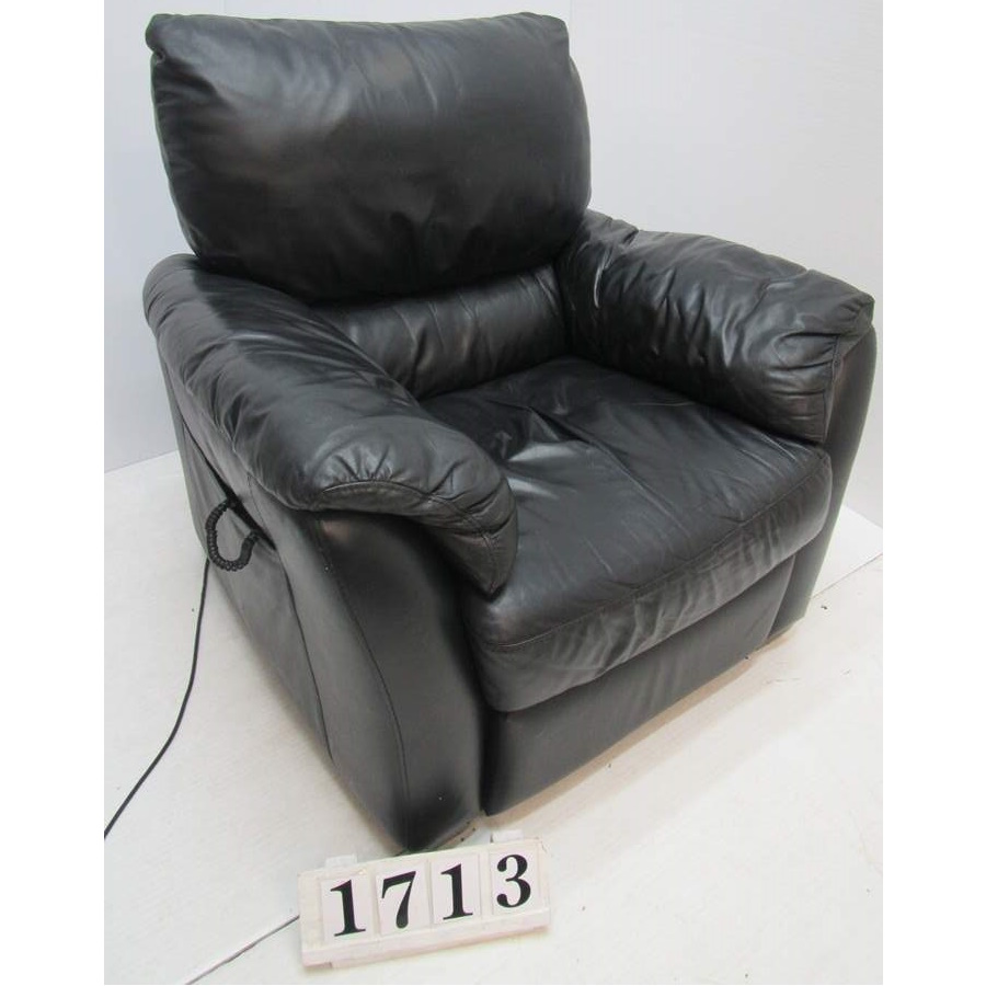A1713  Leather electric recliner.