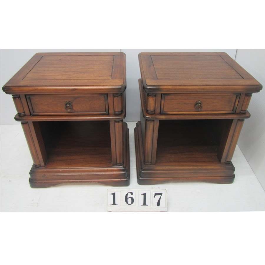 Pair of solid bedside tables.