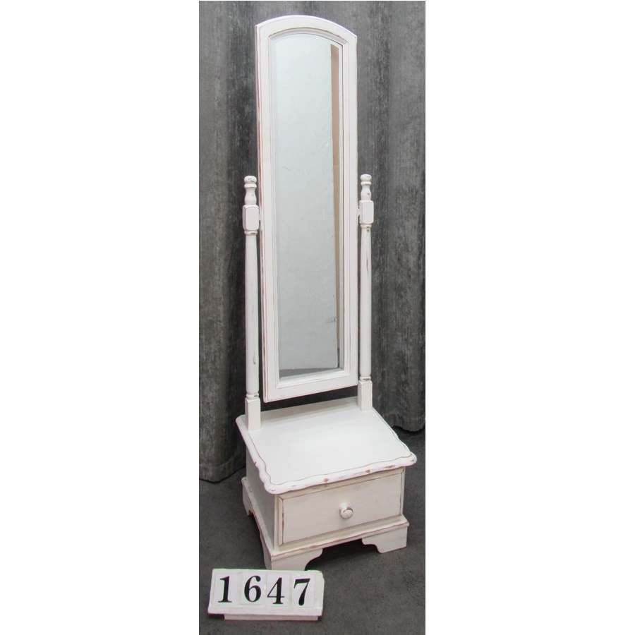 A1647  Shabby chic free standing mirror.