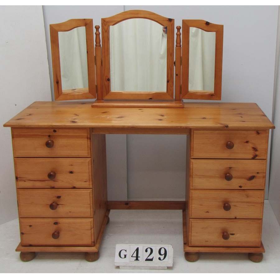AG429  Pine dressing table with mirror.