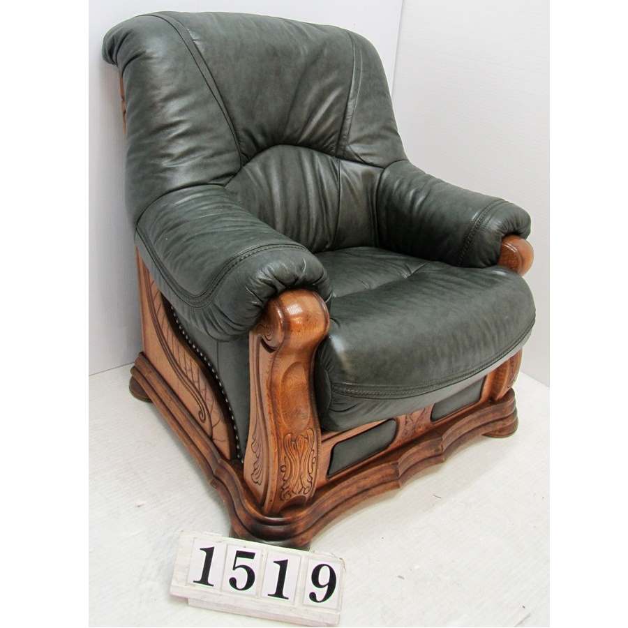 A1519  Beautiful leather armchair.