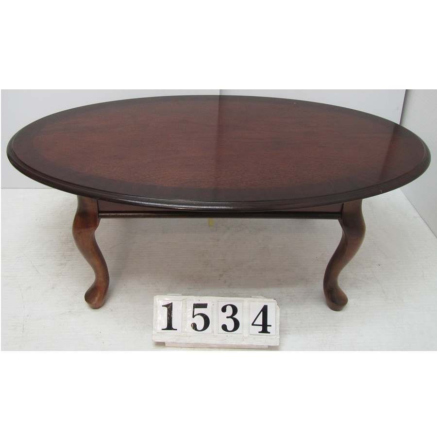 Oval coffee table.