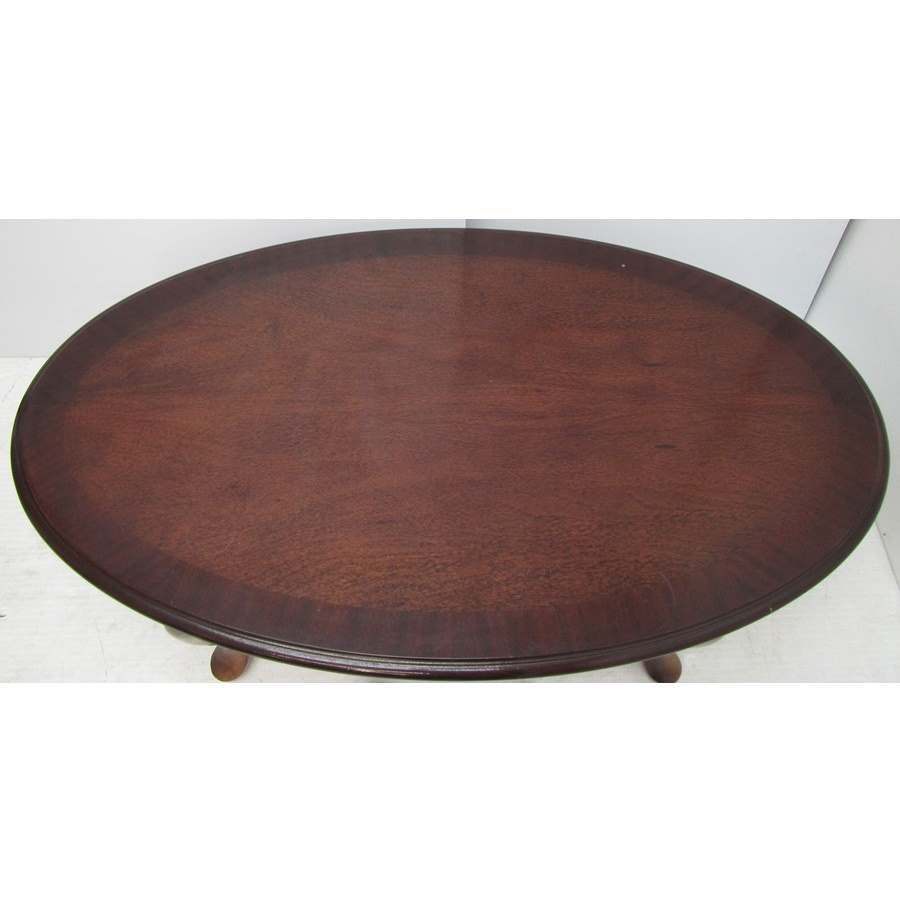 Oval coffee table.