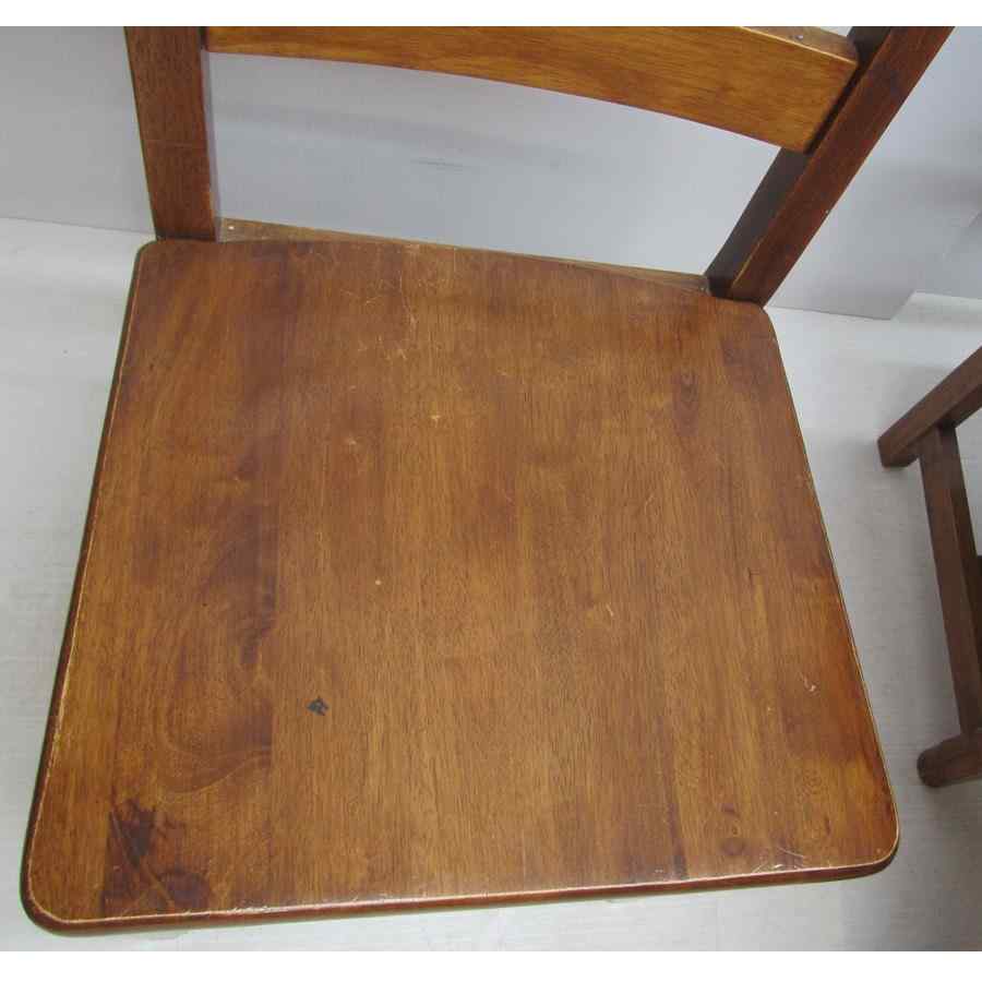 Solid wood table and 6 chairs.