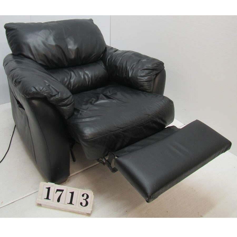 Leather electric recliner.