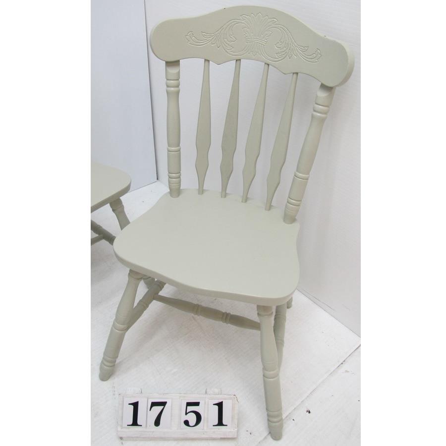 Set of hand painted farmhouse chairs.