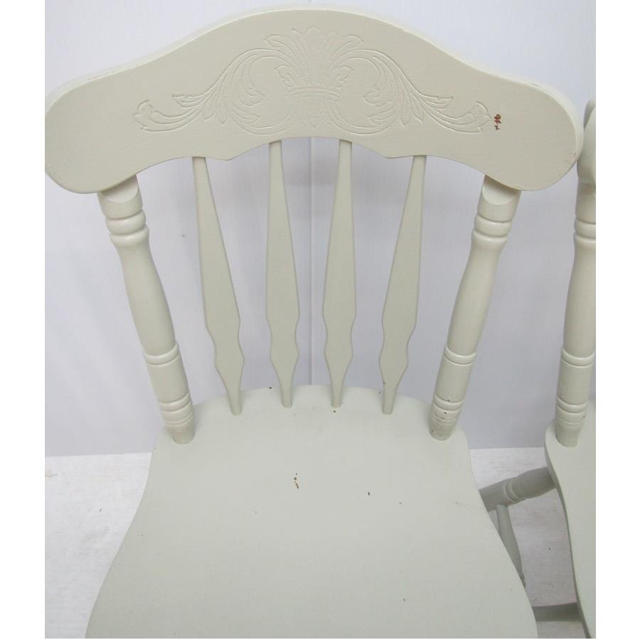 Set of hand painted farmhouse chairs.