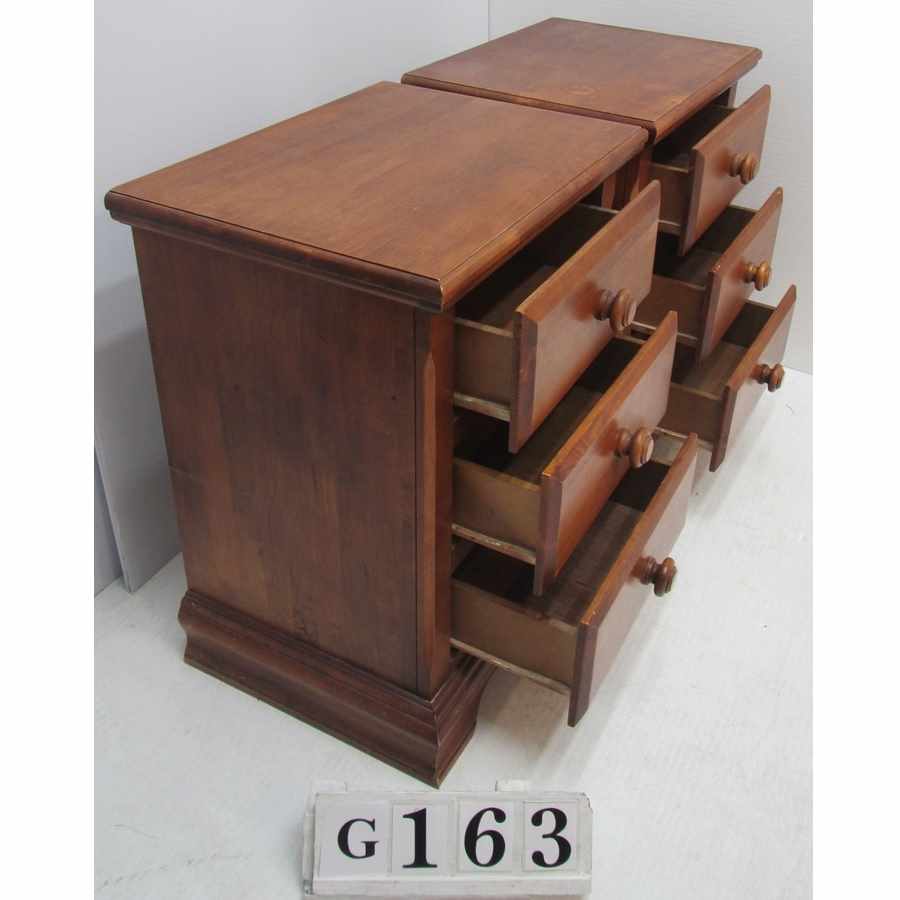 Pair of solid large bedside lockers.