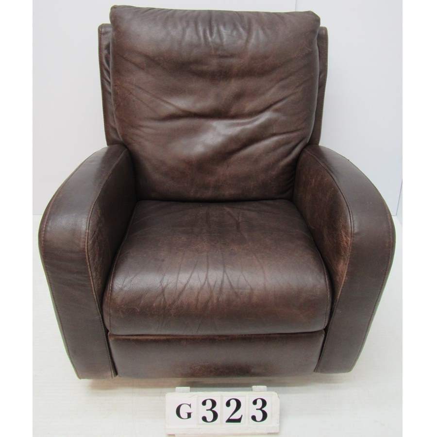 Leather recliner swivel armchair.