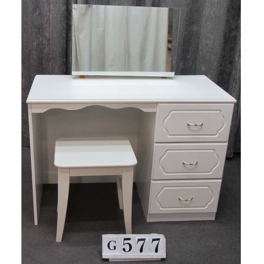 AG577  Dressing table with mirror and stool.
