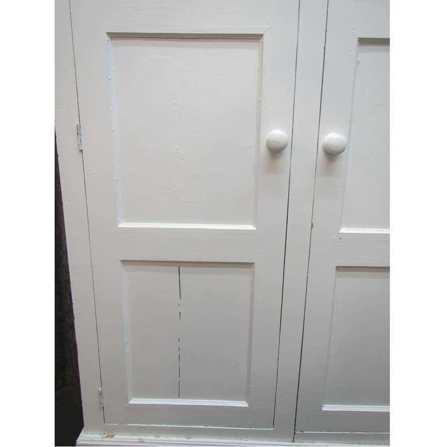 Large hand painted solid wardrobe.