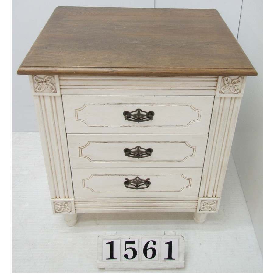 A1561  Large French style bedside locker.