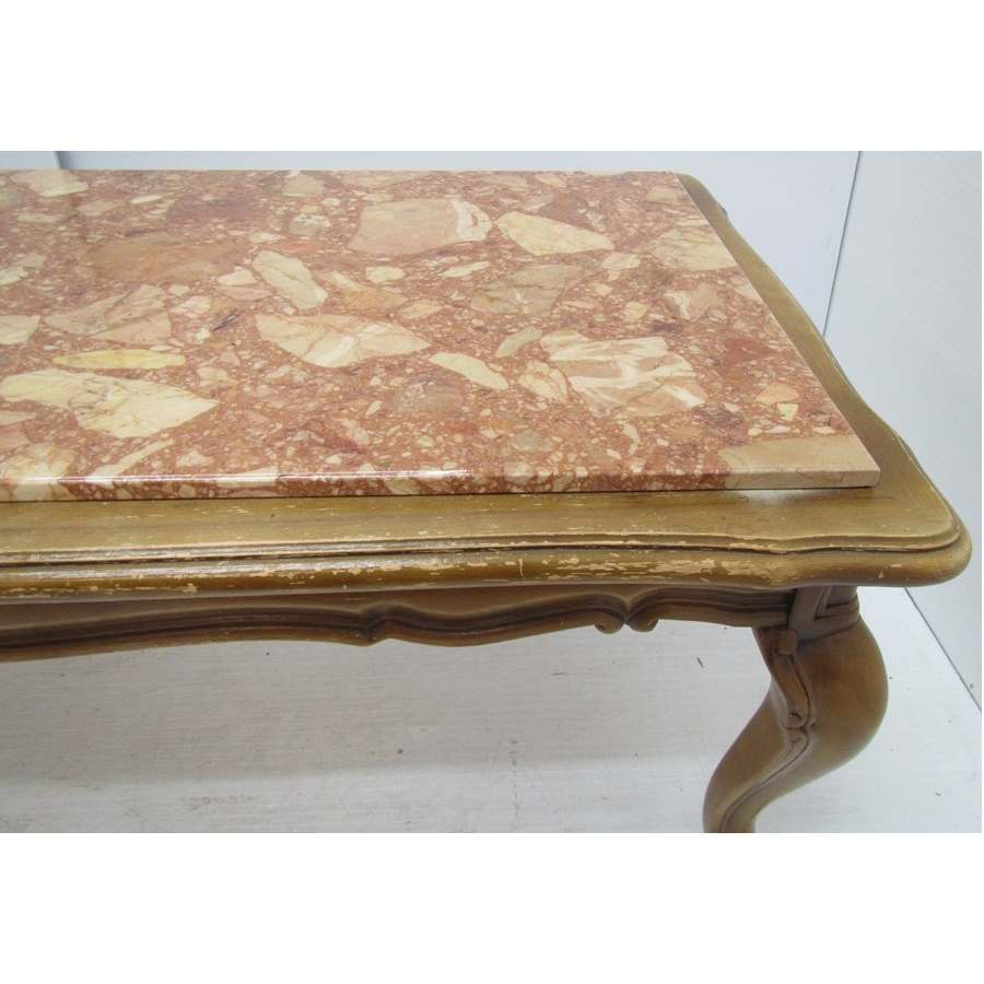 A1670  Marble top coffee table.