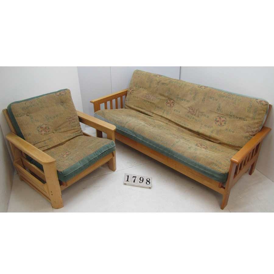A1798  Sofabed two piece suite.