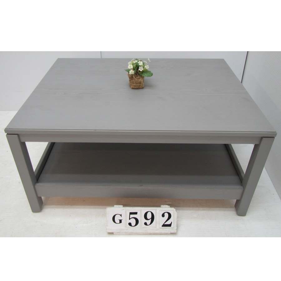 Grey coffee table.